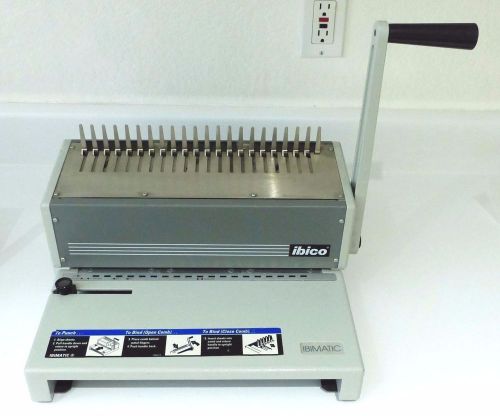 Ibico ibimatic heavy duty plastic comb binding system missing bottom tray vg for sale