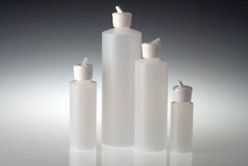 16 oz HDPE Plastic Bottles w/PolyTop Dispensing Caps (Lot of 50)