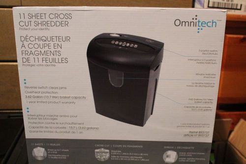 Brand New Omnitech 11 Sheet Cross Cut Shredder OT-NXC11BFA