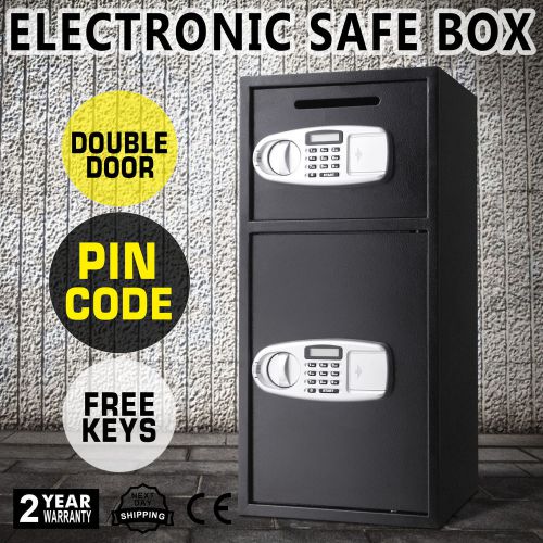 Security Safe Deposit Drop Box Cash Gun Front Load Double Doors STRONG PACKING