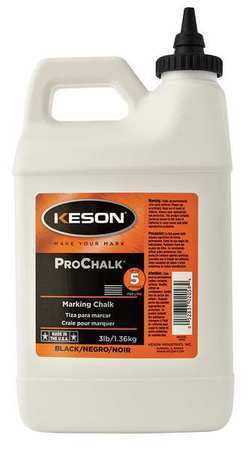 KESON 103BLACK Marking Chalk, Standard, Black, 3 lb.
