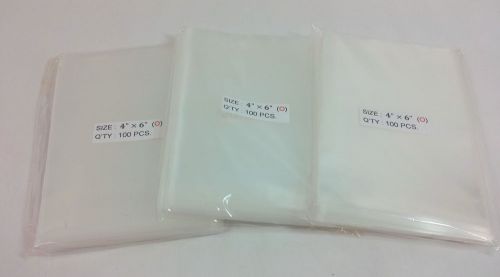 Lot/300 4X6 Crystal Clear Cellophane Bag Flat great for Postcards Photo Poly