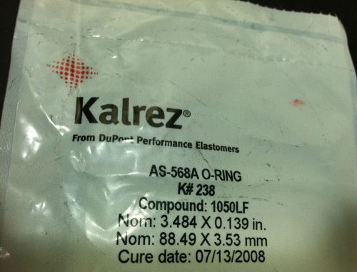 Kalrez o-ring k# 238 dupont 3.484 x 0.139 inchs as-568a 1050lf new sealed for sale