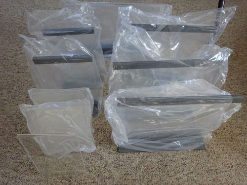 Misc Lot of 9 Clear Acrylic Sign Holder Displays  Picture Frames