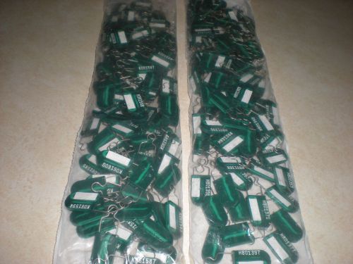 PANELED GREEN PLASTIC TAGS Coax Coaxial Cable SERVICE TAGS