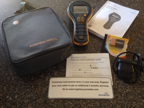 Ge protimeter mms2 carry pouch, 6 language manual, 2 yr warrenty,lcd, batteries for sale