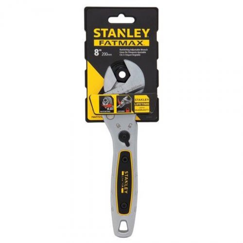Stanley fmht72184 fatmax 8&#034; ratcheting adjustable wrench w/wide capacity jaw for sale