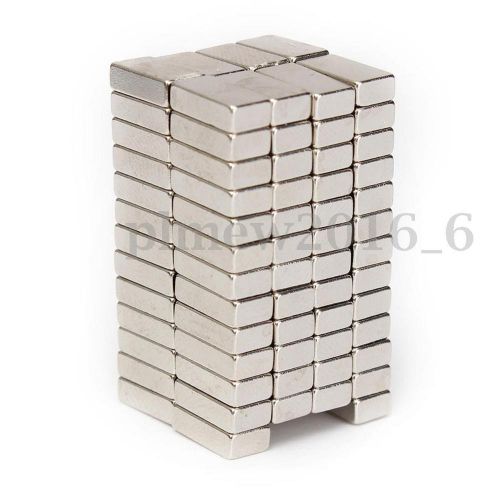 100x Super N50 Strong Cuboid Magnets Rare Earth Neodymium 10x3x5mm Powerful US