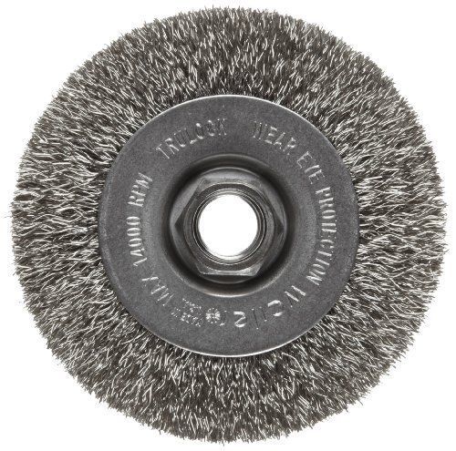 Weiler trulock narrow face wire wheel brush, threaded hole, stainless steel... for sale