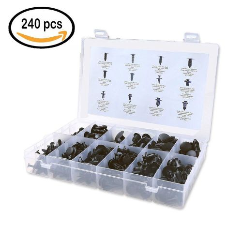 Aomax 240 pcs push retainer set - most popular sizes &amp; applications - push ty... for sale