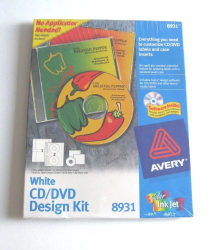 Avery 8931 CD DVD Label Kit - Software, 30 Disc Labels, 30 Jewel Case Inserts