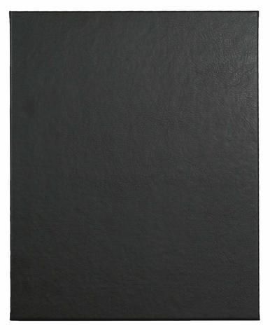 (10pc Lot) Simulated Cowhide Leather Menu Card, Black, 1-panel 8.5&#034; x 11&#034; insert