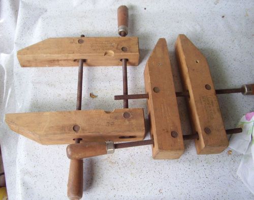 JORGENSEN  WOODEN CLAMPS OPEN TO 6&#034; PLUS MADE IN USA