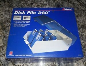 Desk File 3-80 Inland: Floppy Disk 3.5&#034; Safe Storage, Durable, w Box NEW vintage