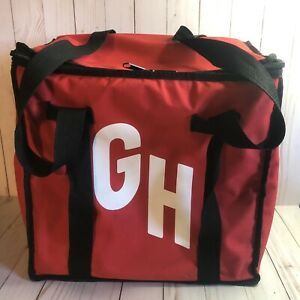 Grub Hub Bag Insulated Double Zipper Red