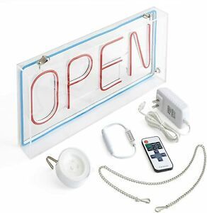 CRAFT + CREATOR Open Sign LED - A Neon Style Light For Small Business, Retail A