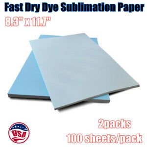 8.3&#034; x 11.7&#034; 100sheets 100g A4 Fast Dry Dye Sublimation Paper - 2Packs