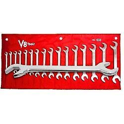 V-8 Tools V8T816 Angle Wrench Combination Set - 16 Pieces