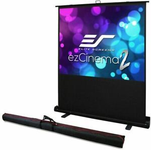 Elite Screens ezCinema 2 Manual Floor Pull Up Scissor Back Projector Screen 84&#034;