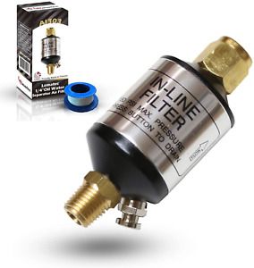 Air Compressor Filter Oil Water Separator With Push Button Drain Valve Air Tools