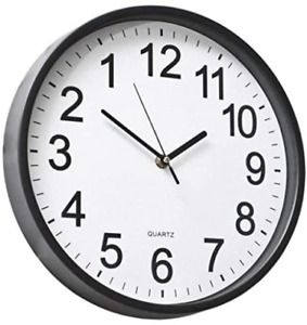YAVIS 12&#034; Inch Backwards Wall Clock Reverse Clock Runs Counterclockwise Wall for