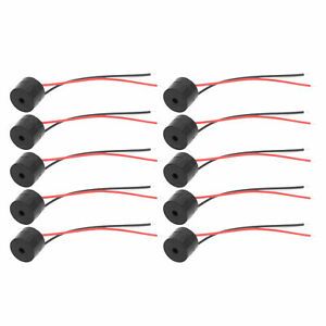10Pcs Buzzer Alarm Active Piezo Electronic Wired Connector Beeper YMD12095 12V