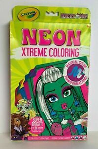 Crayola Neon Xtreme Coloring 10 Dual-Sided Coloring Pages/4 Xtreme Coloring Mkrs