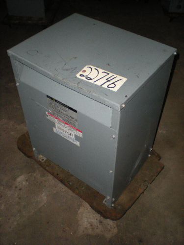 15 KVA Square D Transformer No. 15S1H, 480 V, Sec. 240 V,120 V, (22745-49)