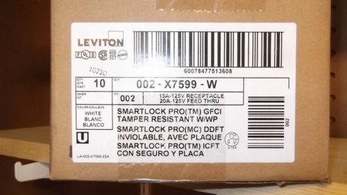 Leviton GFCI Case lot 10 White Smartlock Pro Tamper Resistant