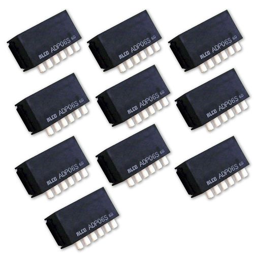 Alco lot of 10 switch dip 6 pos sfmt model adp06s for sale