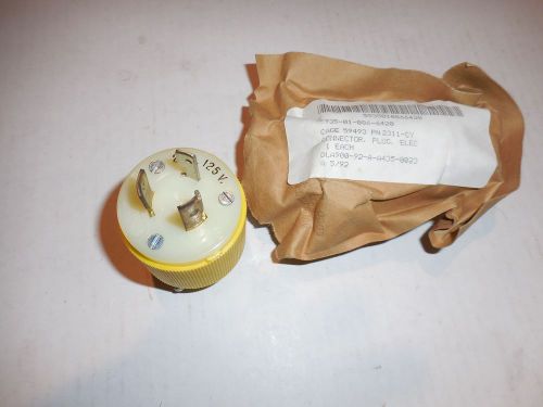 Hubbell hbl2311 cy 2311 cy twist-lock plug 20a 125v 2-pole 3-wire l5-20p yellow for sale