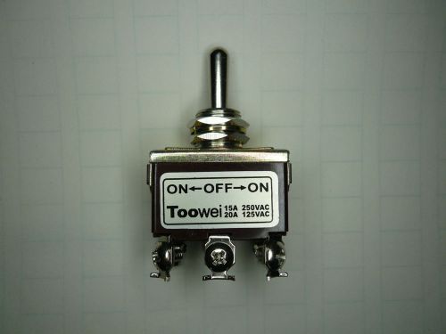Switch toggle on/off-(centre off) heavy duty 20a/125v(15a/250v) dpdt 6 lug for sale