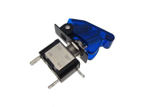 SPST 25A/12V DC ON-OFF Toggle Switch w/ LED - Blue Cap For Auto