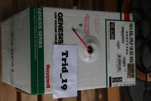 New honeywell genesis 18/4 solid fplp (plenum) fire alarm wire 1000ft for sale