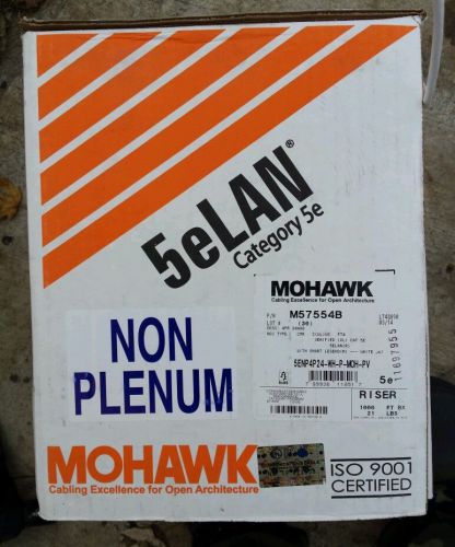 Mohawk M57546 Cat 5e Plenum Cable Approx 500 ft  ft Remaining Blue data network