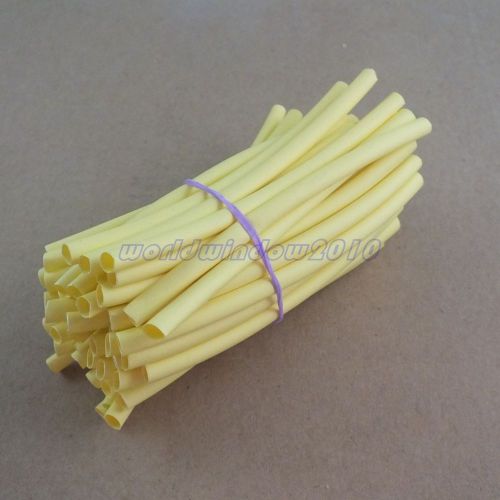 50pcs 100mm yellow dia.4.0mm heat shrink tubing shrink tubing wire sleeve for sale