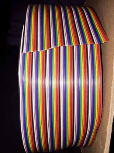 60 Pin 60 Wire Long Rainbow Color Flat Ribbon Spool