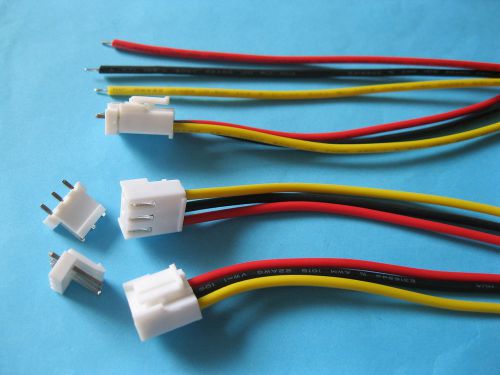 50 pcs vh3.96 3.96mm 3 pin female 22awg wire with male pin connector 300mm leads for sale