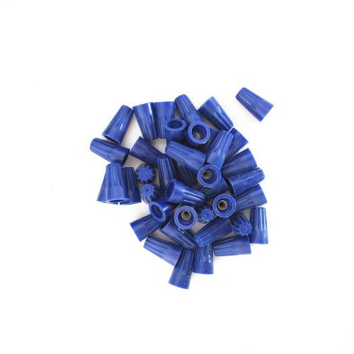 100pcs P2 Blue Pressure Screw On Spring Built in Electrical Wire Connector Nuts