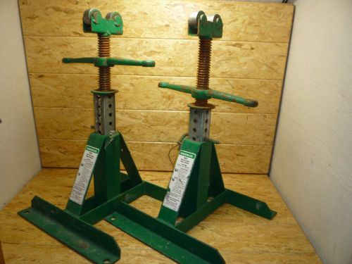 2 greenlee 687 reel stands adjustable screw type 13&#034;-28&#034;  2,500 lbs for sale