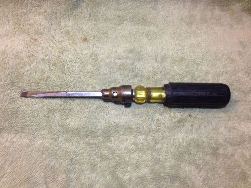 KLEIN 600-6 IN FLAT HEAD SCREWDRIVER &amp; 19350 EMT CONDUIT REAMER TOOL USA Made