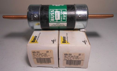 Lot of (3) Buss NON 250 One Time Fuses