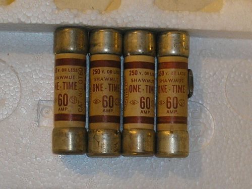 (LOT OF 4) SHAWMUT 60A ONE TIME FUSE