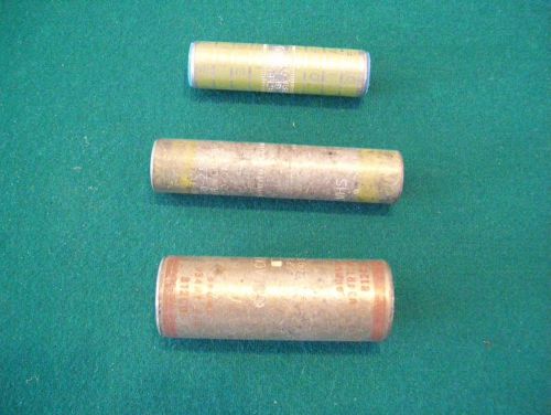 Three - compression butt connectors - lugs - several sizes for sale