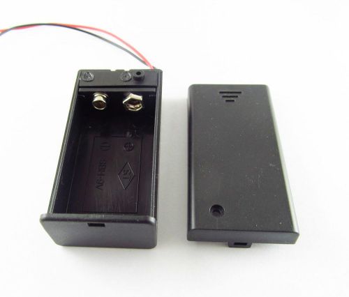 Battery Holder Box with Cover and ON/OFF Switch Pack Power Toggle 6&#034; Lead 9v