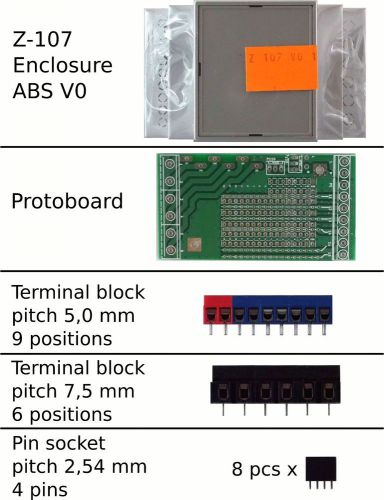 DIY kit for protoboard for DIN rail enclosure