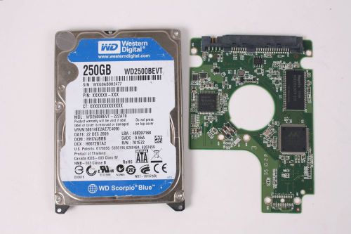 Wd wd2500bevt-22zat0 250gb 2,5 sata hard drive / pcb (circuit board) only for da for sale