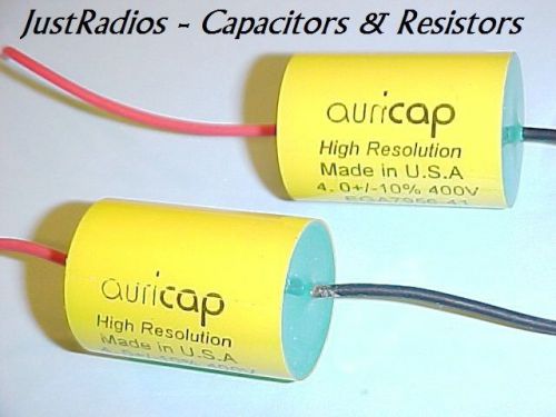 4uF at 400V Audience Auricap Polypropylene Audiophile Capacitors: Matched Pair