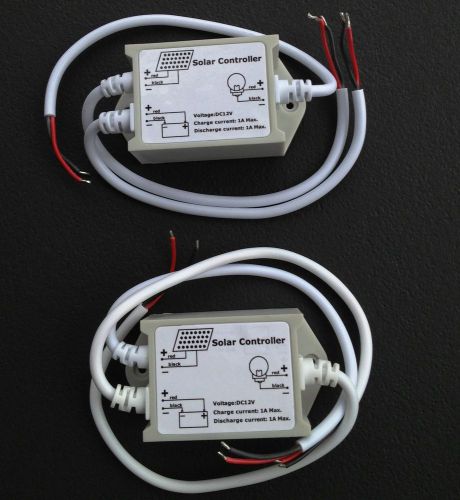 2 pcs  solar charge controller 12 volt  1 amp led  lighting dusk dawn switching for sale