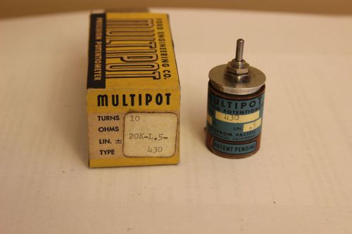Vintage Ford Engineering Multipot PotentiometerType 430 20,000 Ohms